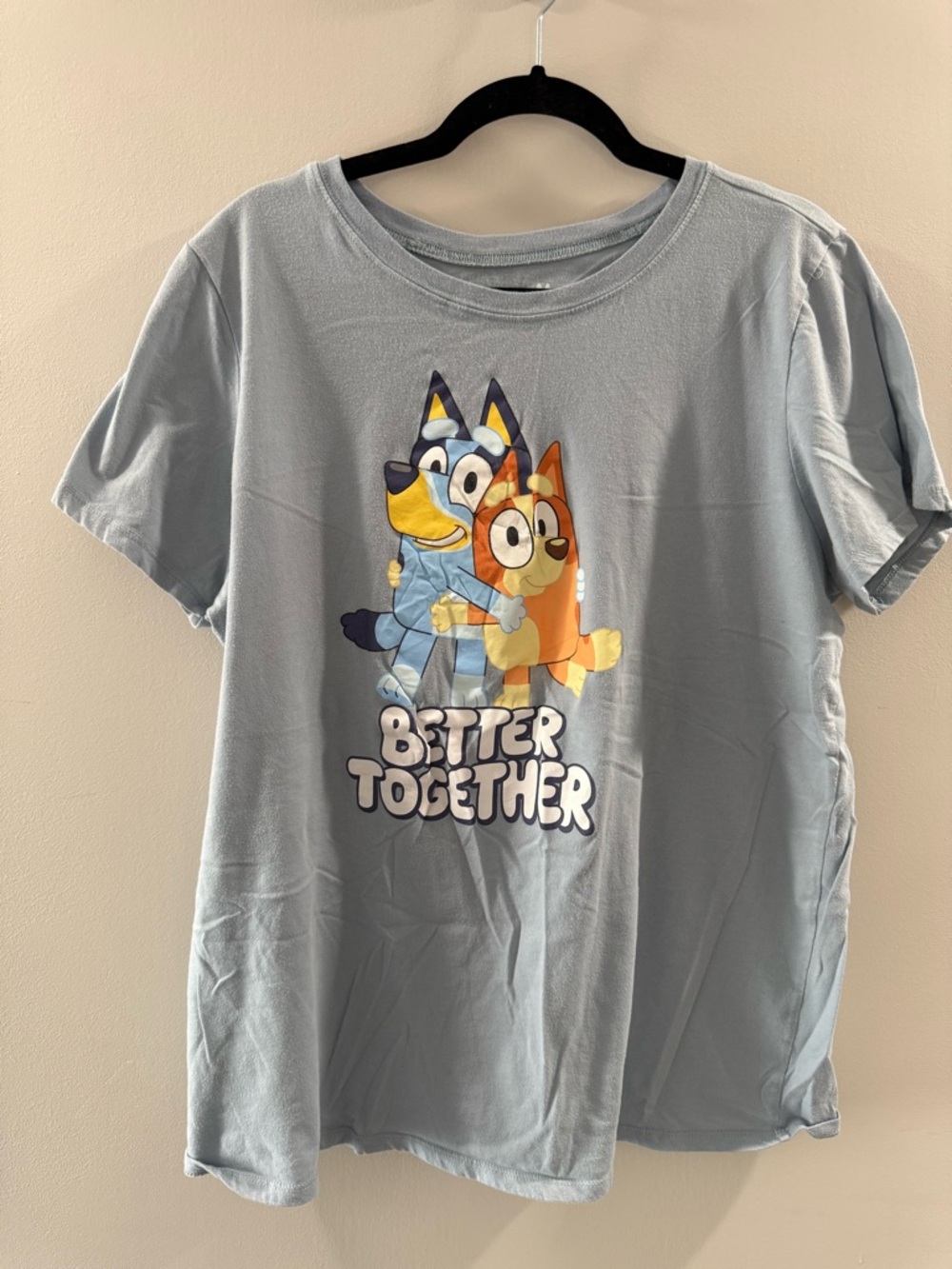 Kids Light Blue 'Better Together' Bluey Character Graphic Tee